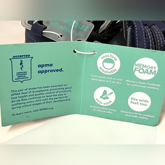 Stride Rite *2 Pairs* Baby Shoes Set - Blue Pair NWT & Gray Pair Preloved Size 3 - Picture 8 of 16